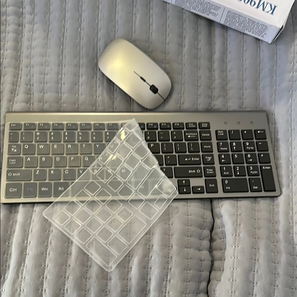 Silver Full-Size Keyboard with Low-Profile Keys